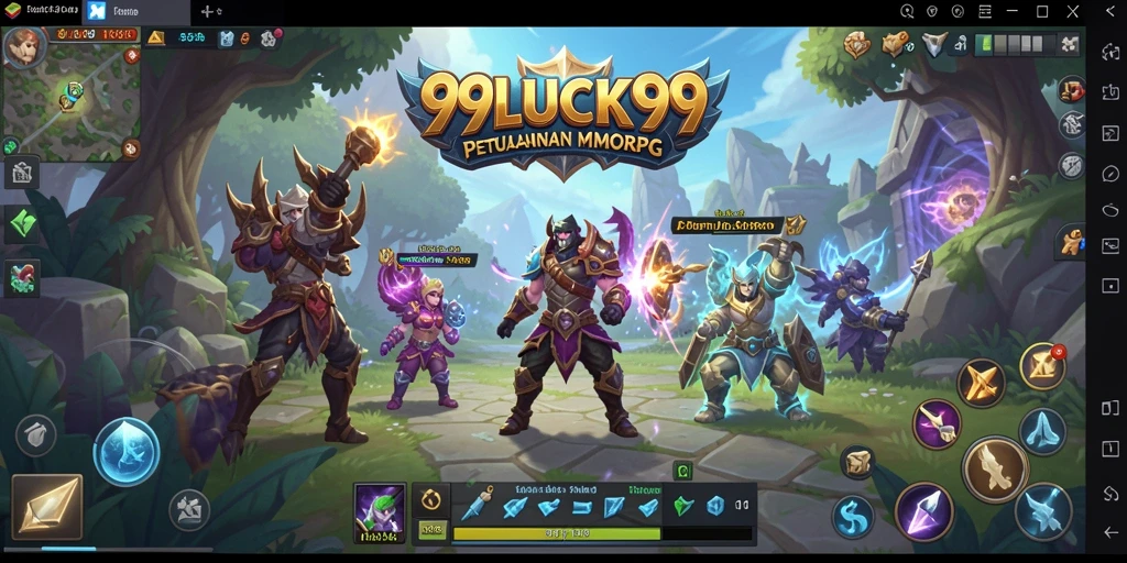 Screenshot menampilkan aksi seru dalam petualangan MMORPG.