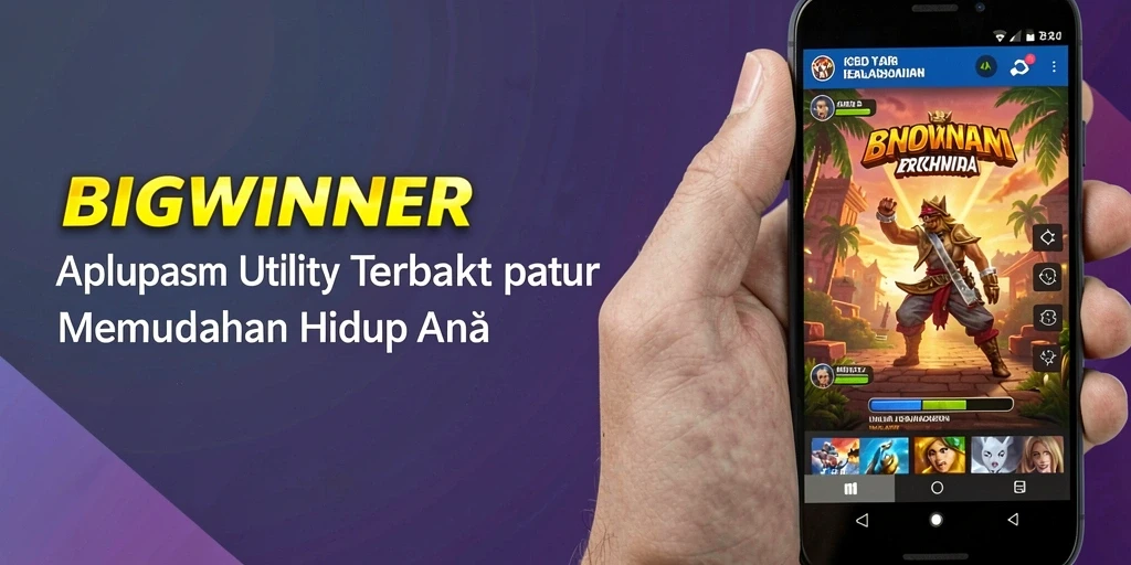 Tampilan utama aplikasi BIGWINNER dengan fitur-fitur menarik untuk pengguna.