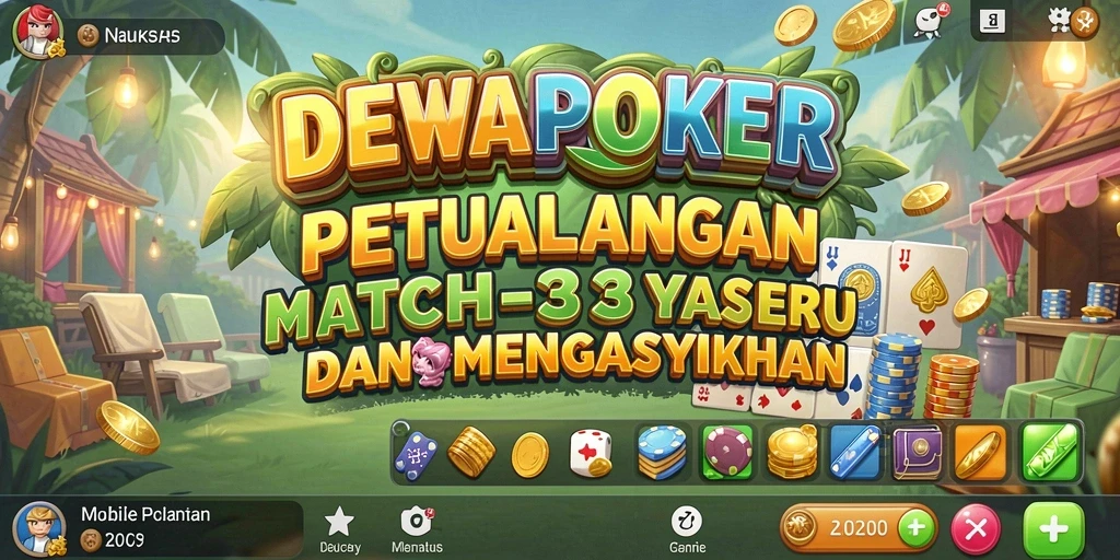 Tampilan gameplay DEWAPOKER dengan elemen Match-3 yang menarik.