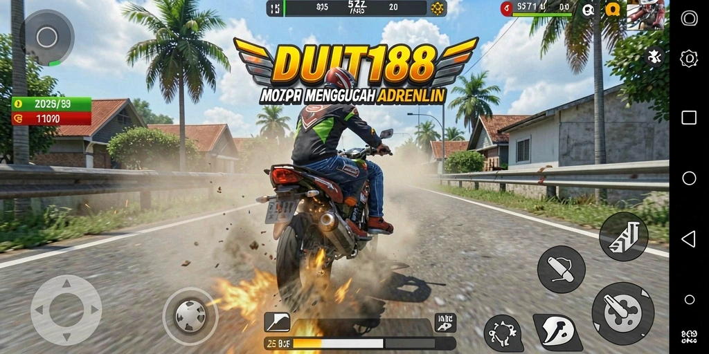 Gameplay seru balapan motor di DUIT188 dengan trek menantang.