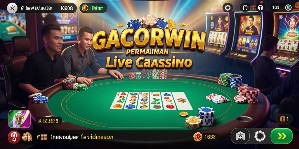Screenshot GACORWIN menampilkan dealer yang ramah dan gameplay yang mendebarkan.