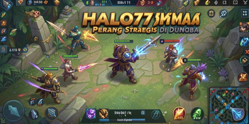 Screenshot menunjukkan aksi seru dalam gameplay MOBA HALO777.