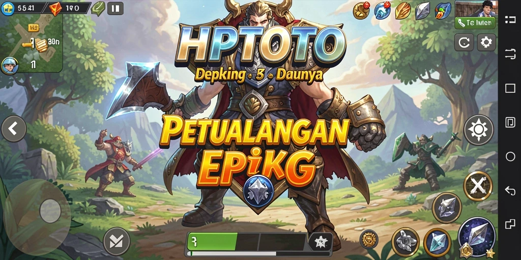 Tampilan gameplay HPTOTO yang epik dalam petualangan RPG.