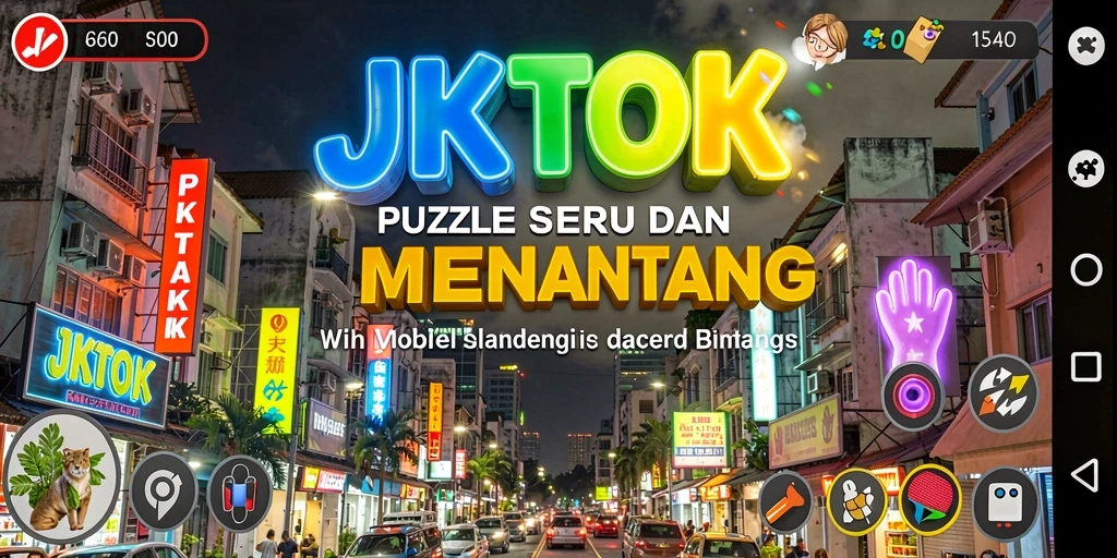 Tampilan gameplay JKTOK dengan teka-teki yang menarik.