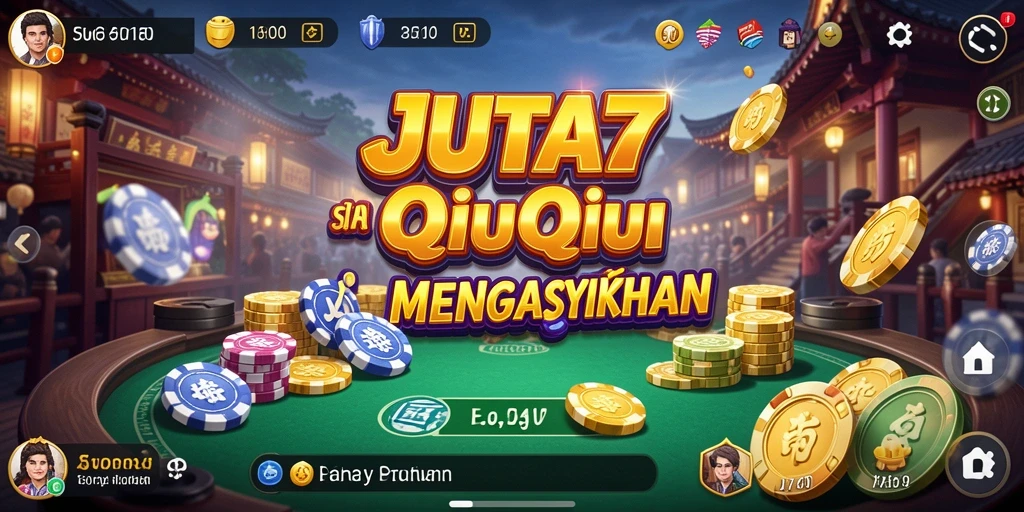 Tampilan gameplay QIUQIU yang seru dalam JUTA7.