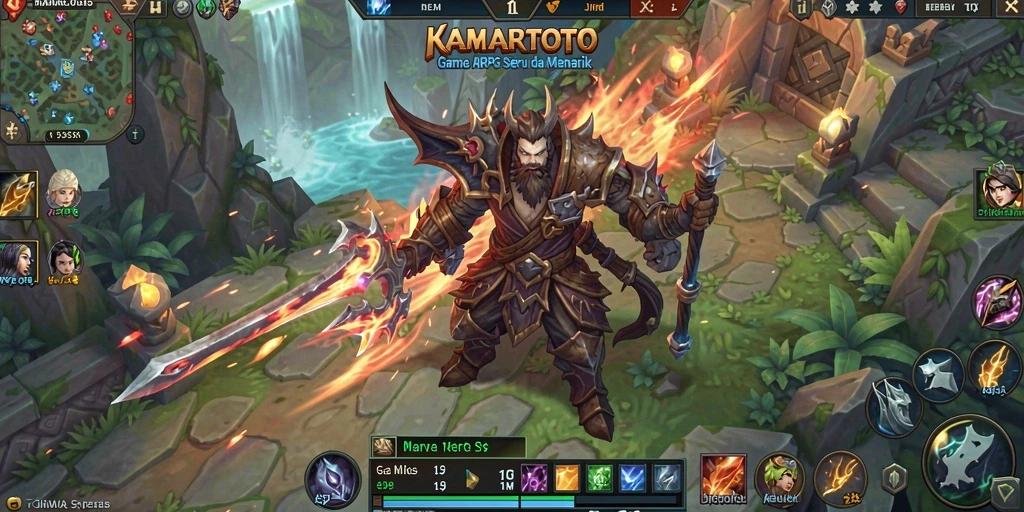 Tampilan gameplay KAMARTOTO dengan aksi seru dari pertarungan ARPG.