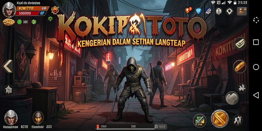 Tangkapan layar KOKITOTO yang menampilkan suasana horror yang menakutkan.
