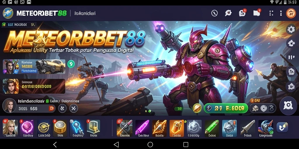 Tampilan antarmuka utama METEORBET88 yang user-friendly dan efisien.