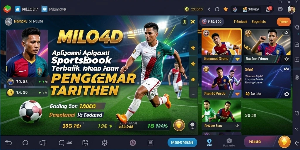 Tampilan utama gameplay <strong>MILO4D</strong> menampilkan berbagai opsi taruhan olahraga.