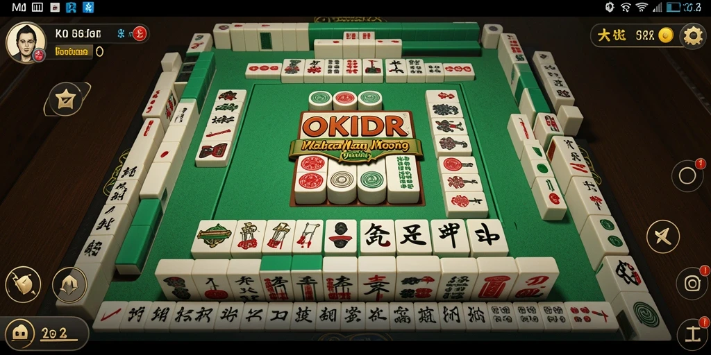 Screenshot permainan OKIDR yang menampilkan tantangan Mahjong yang seru.