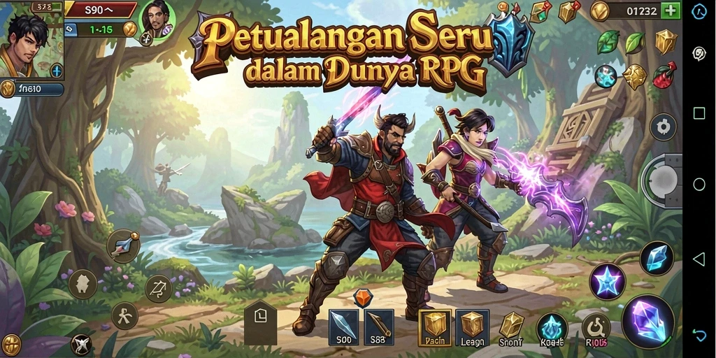 Screenshot utama S80 menampilkan aksi seru dalam gameplay RPG.