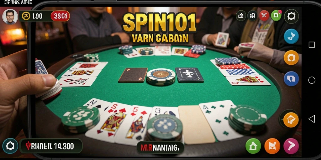 Tampilan gameplay Gaple yang seru dan interaktif di SPIN101.