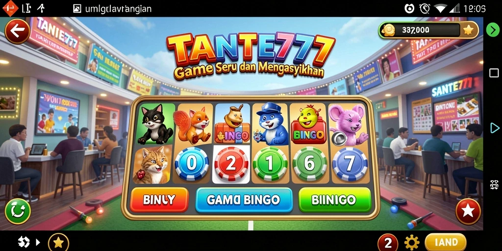Tampilan menarik dari gameplay Bingo di TANTE777.