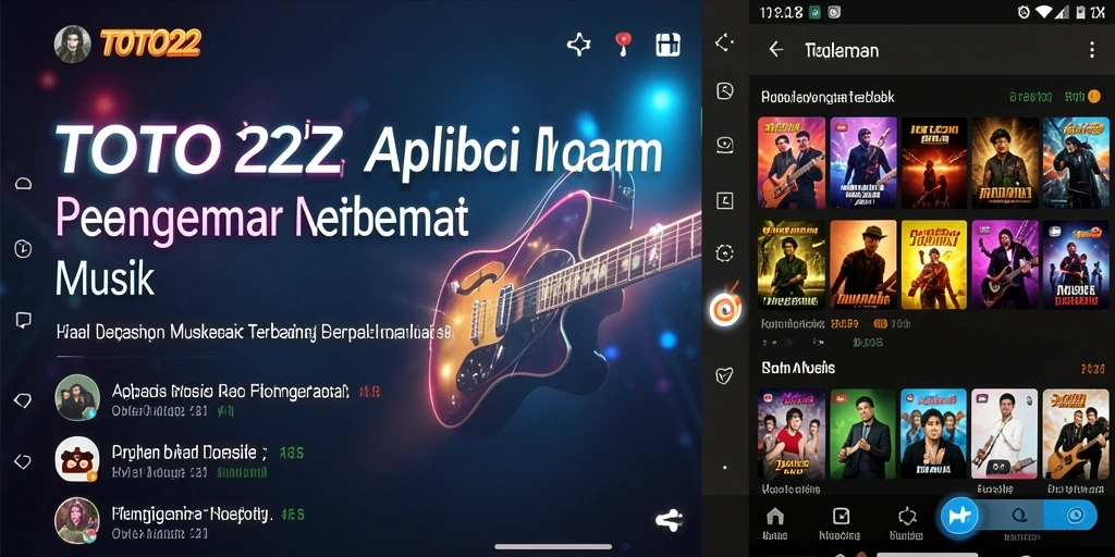 Screenshot gameplay TOTO22 yang menampilkan alat musik dan lagu-lagu populer.