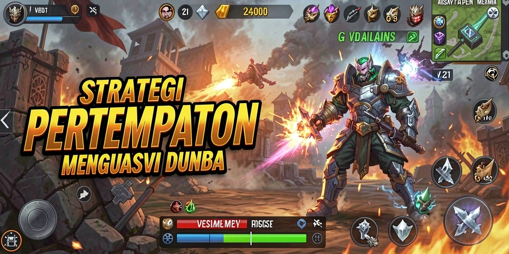 Tampilan gameplay V21 yang menegangkan dan penuh strategi.