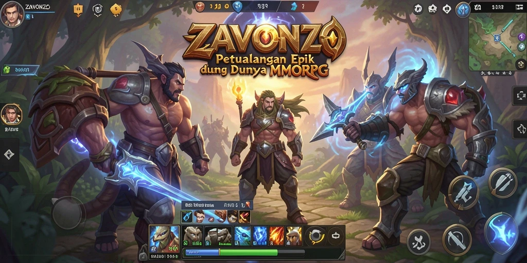 Screenshot gameplay ZAVONZO yang menampilkan aksi seru dalam dunia MMORPG.