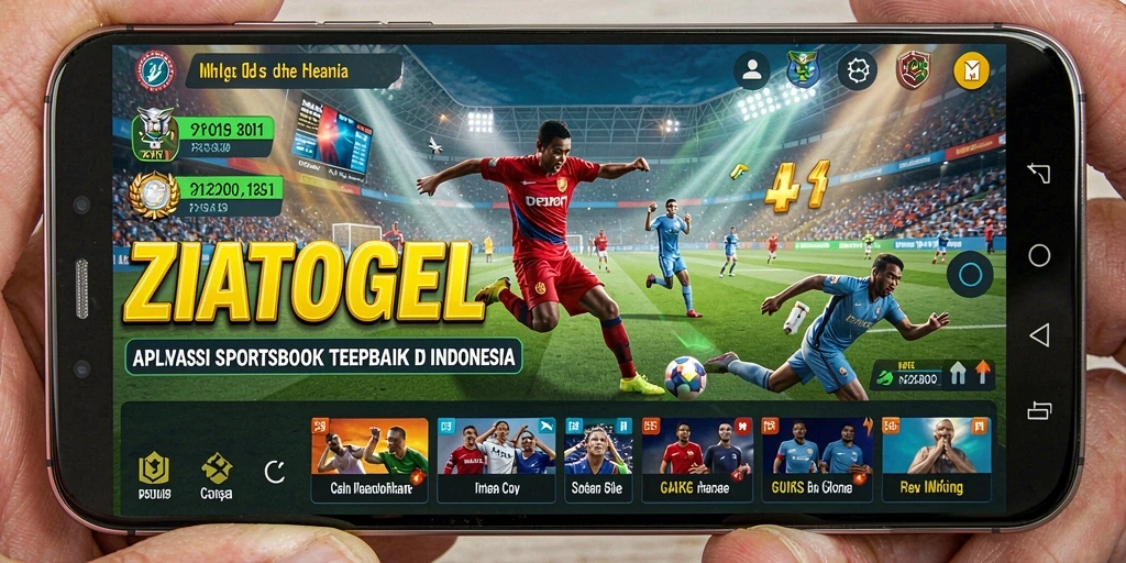 Tampilan gameplay ZIATOGEL dengan berbagai opsi taruhan olahraga.
